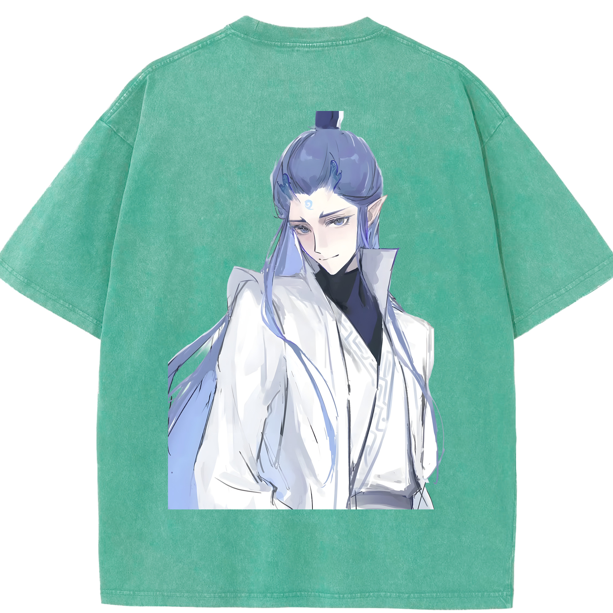 （画像用） Ne Zha 2 ナタ 魔童の大暴れ 綿100% ヴィンテージ風 半袖Tシャツ（背面プリント）